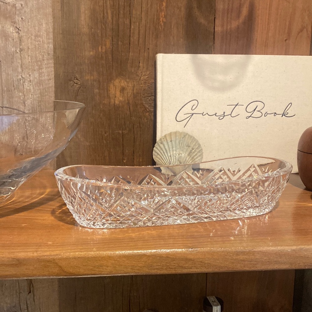 Vintage Waterford crystal dish - 9 inches long
